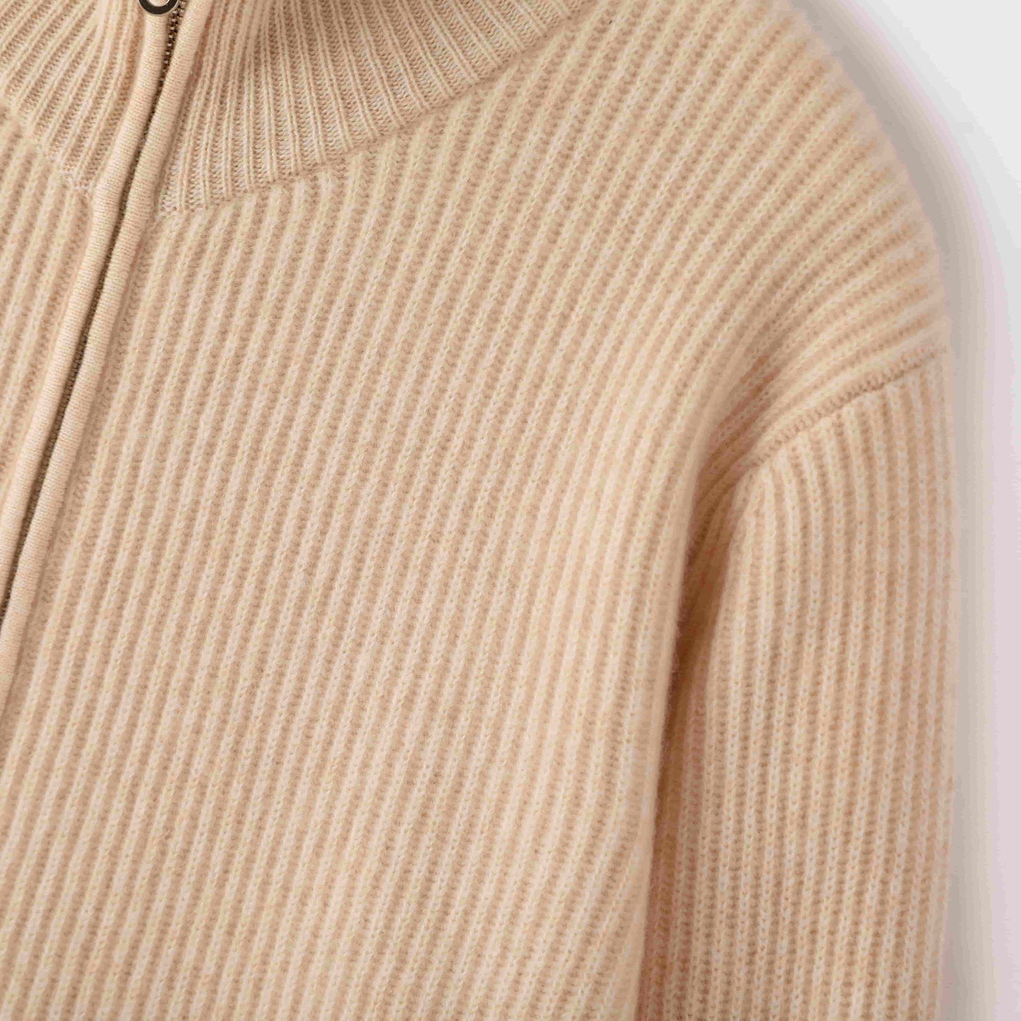 100% cashmere Fashionable warm double head zipper men's cashmere jacket