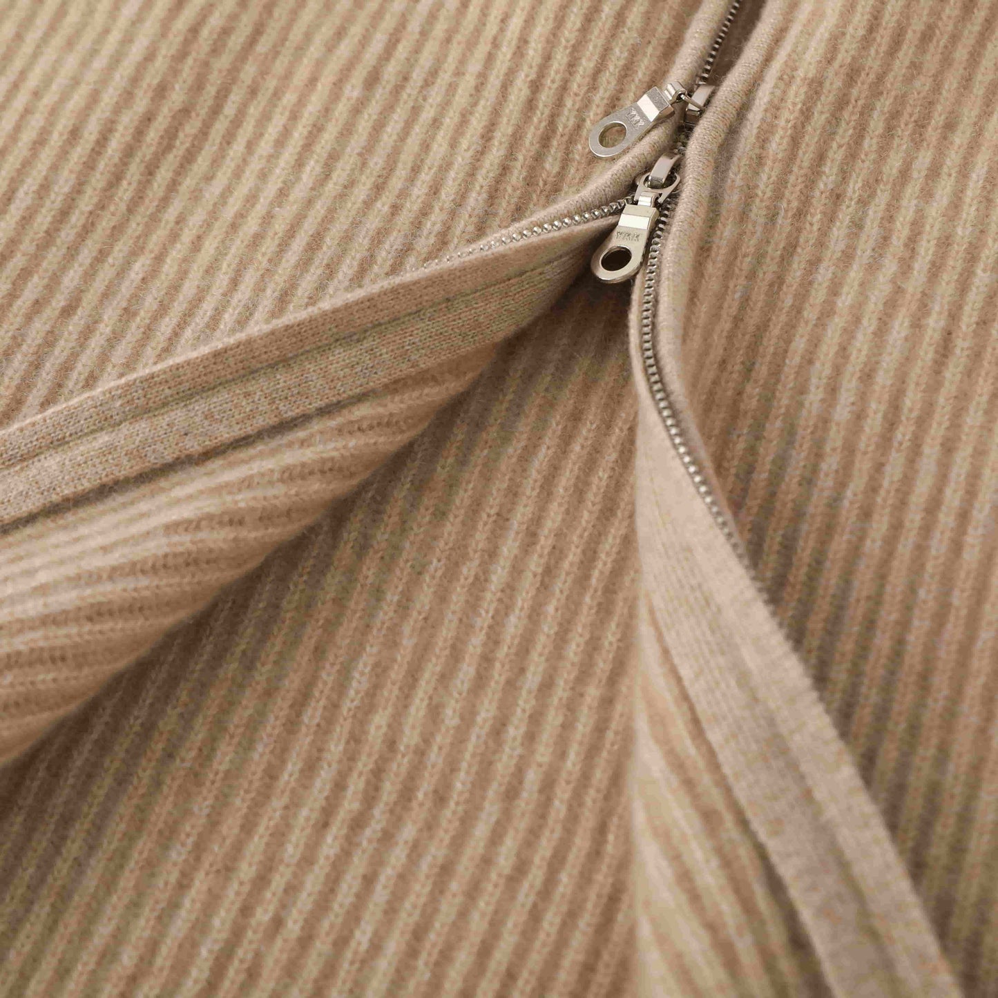 100% cashmere Fashionable warm double head zipper men's cashmere jacket