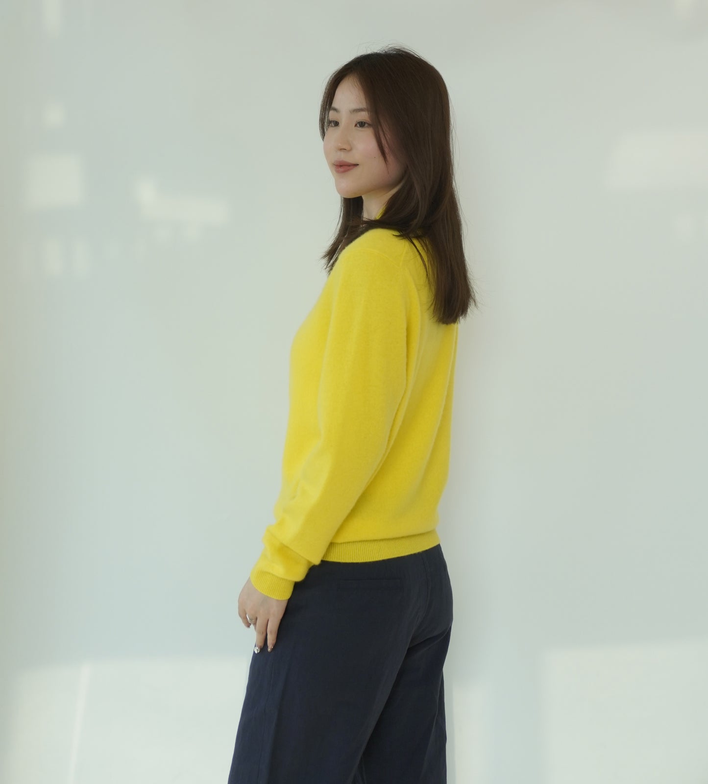 100% cashmere Warm and cozy women's cashmere polo shirt