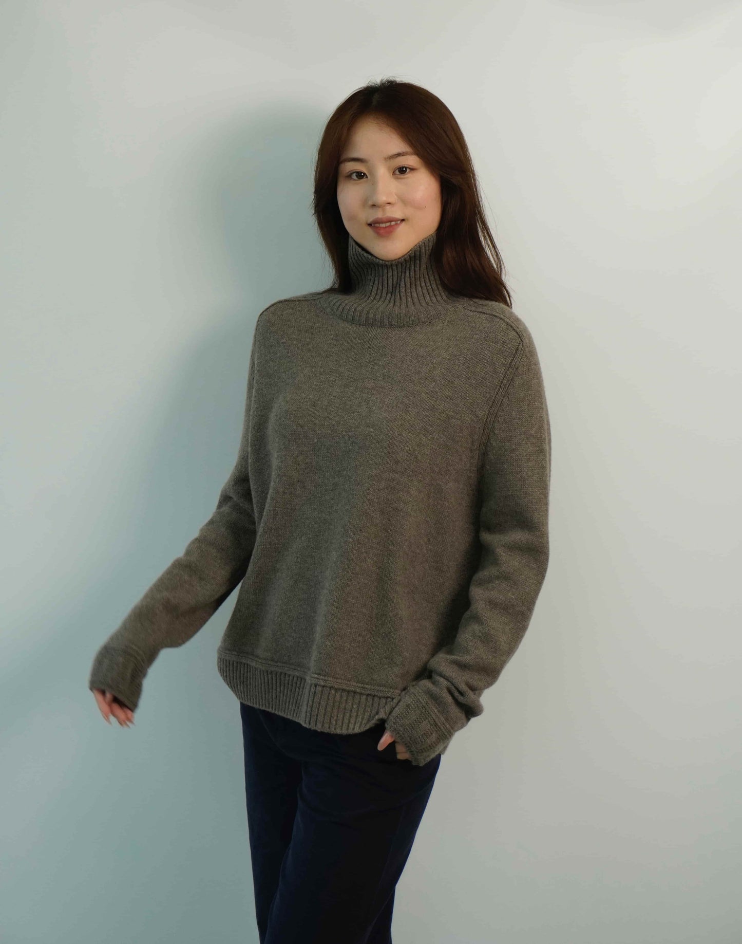 100% Cashmere High Neck Fashion Warm Cashmere Sweater