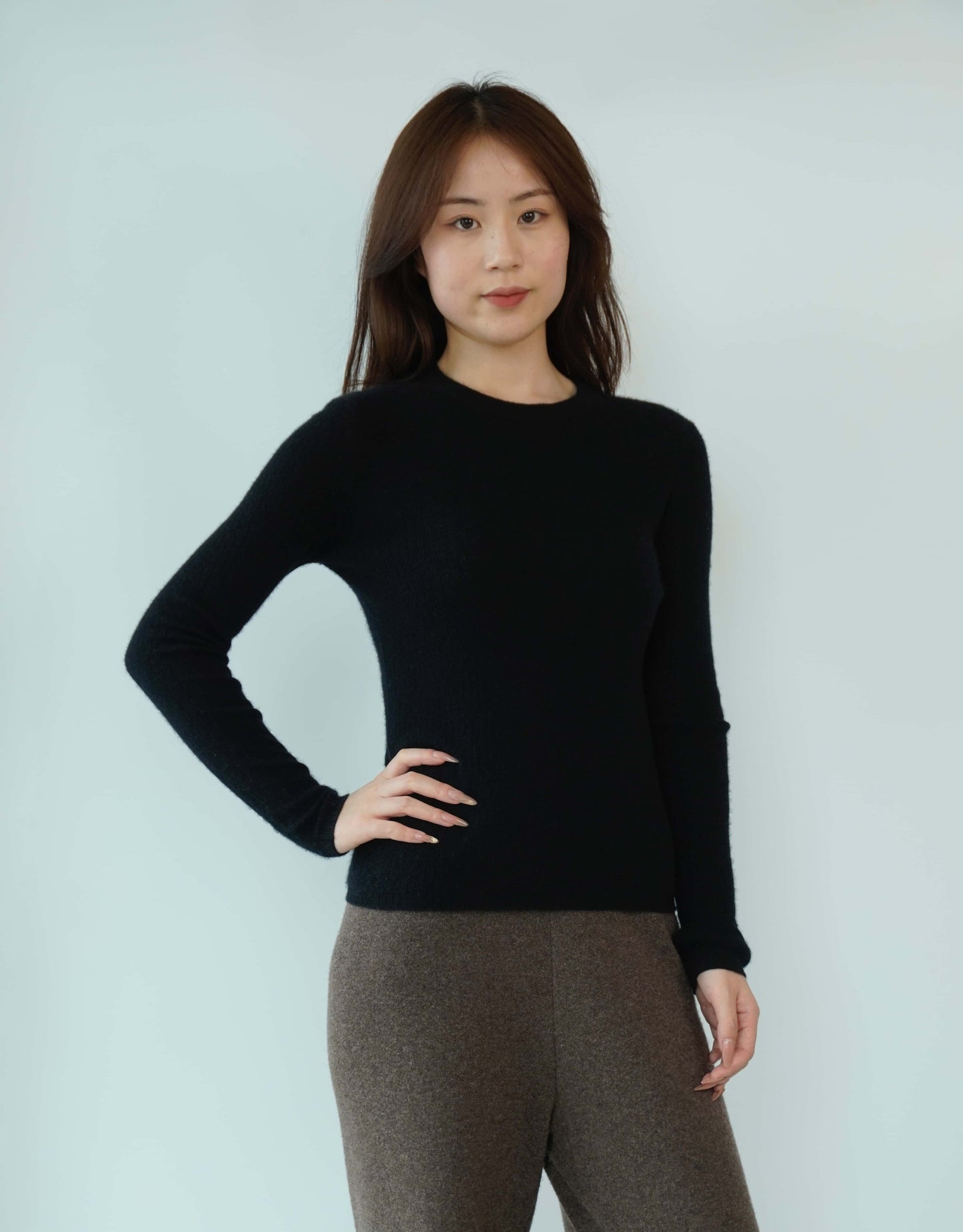 100% Cashmere Soft, cozy, breathable and elegant ladies worsted cashmere sweater