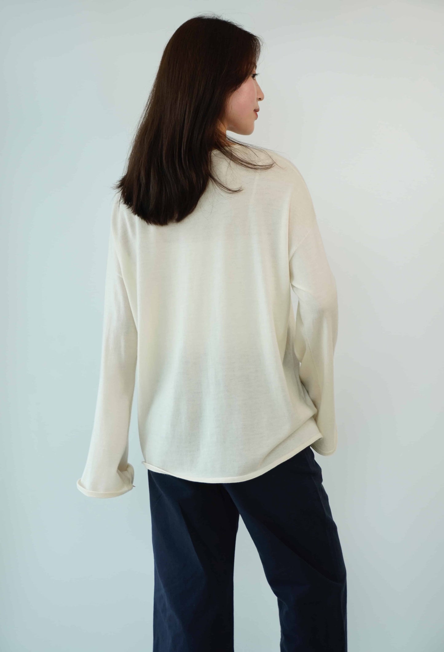 100% cashmere top quality worsted super soft and delicate ladies loose cashmere sweater