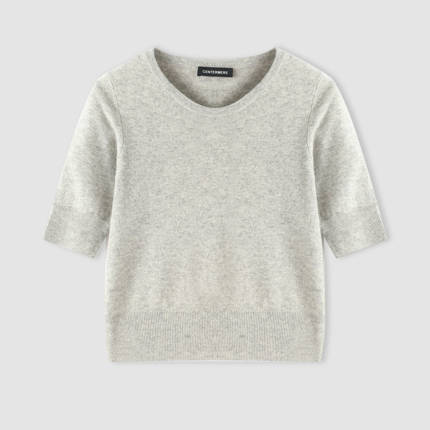 100% Cashmere Short Sleeve Slim Elegant Women's Top