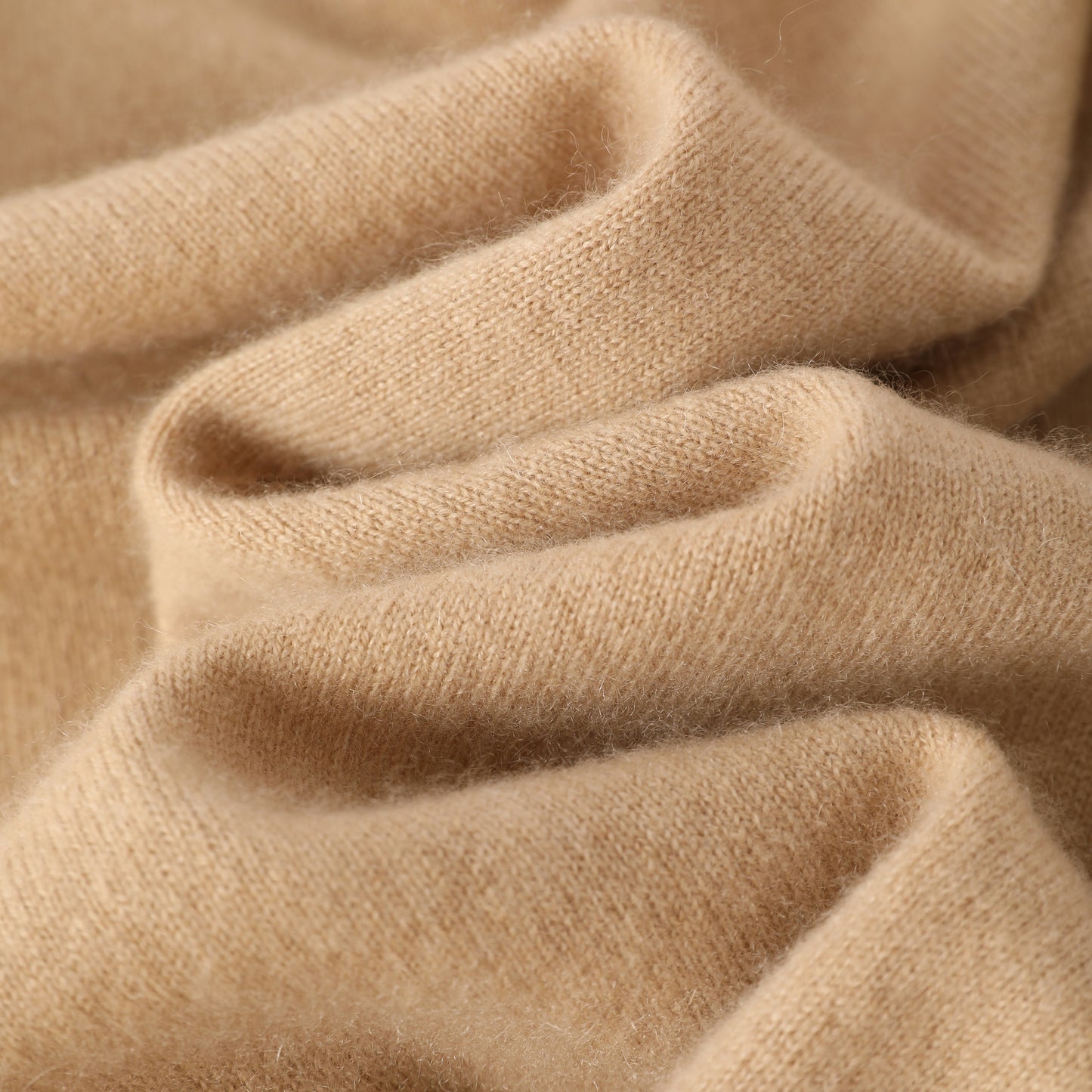 100% Cashmere High Neck Mid Sleeve Elegant Natural Comfort Ladies Cashmere Sweater