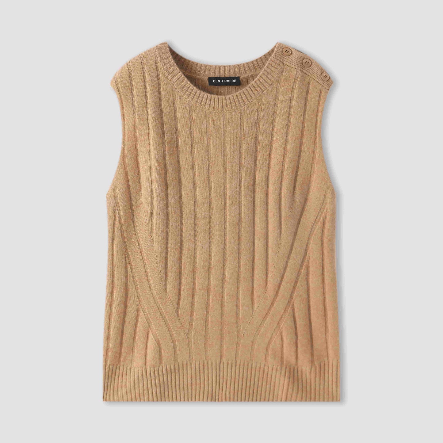 100% cashmere round neck slim fashion ladies cashmere vest