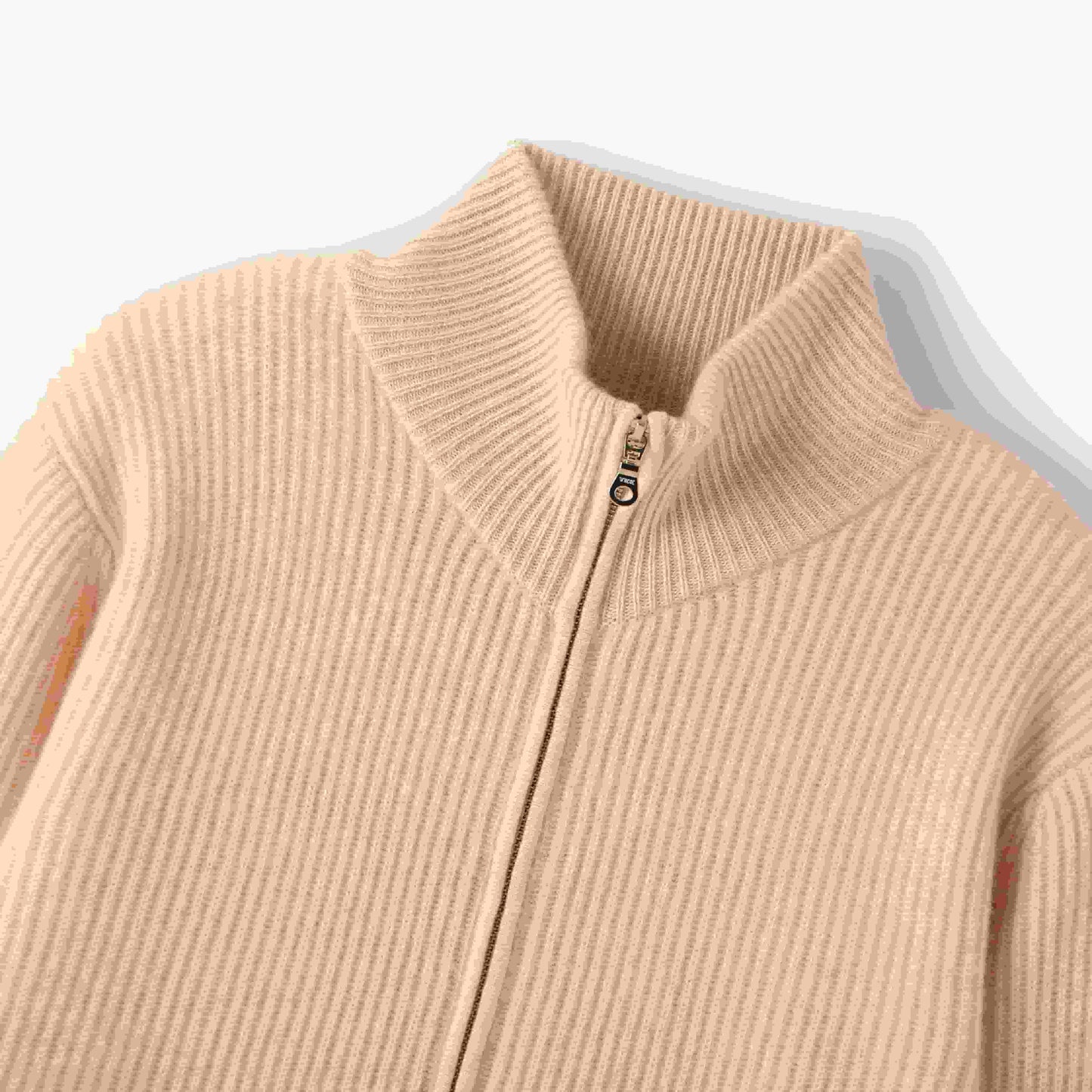 100% cashmere Fashionable warm double head zipper men's cashmere jacket