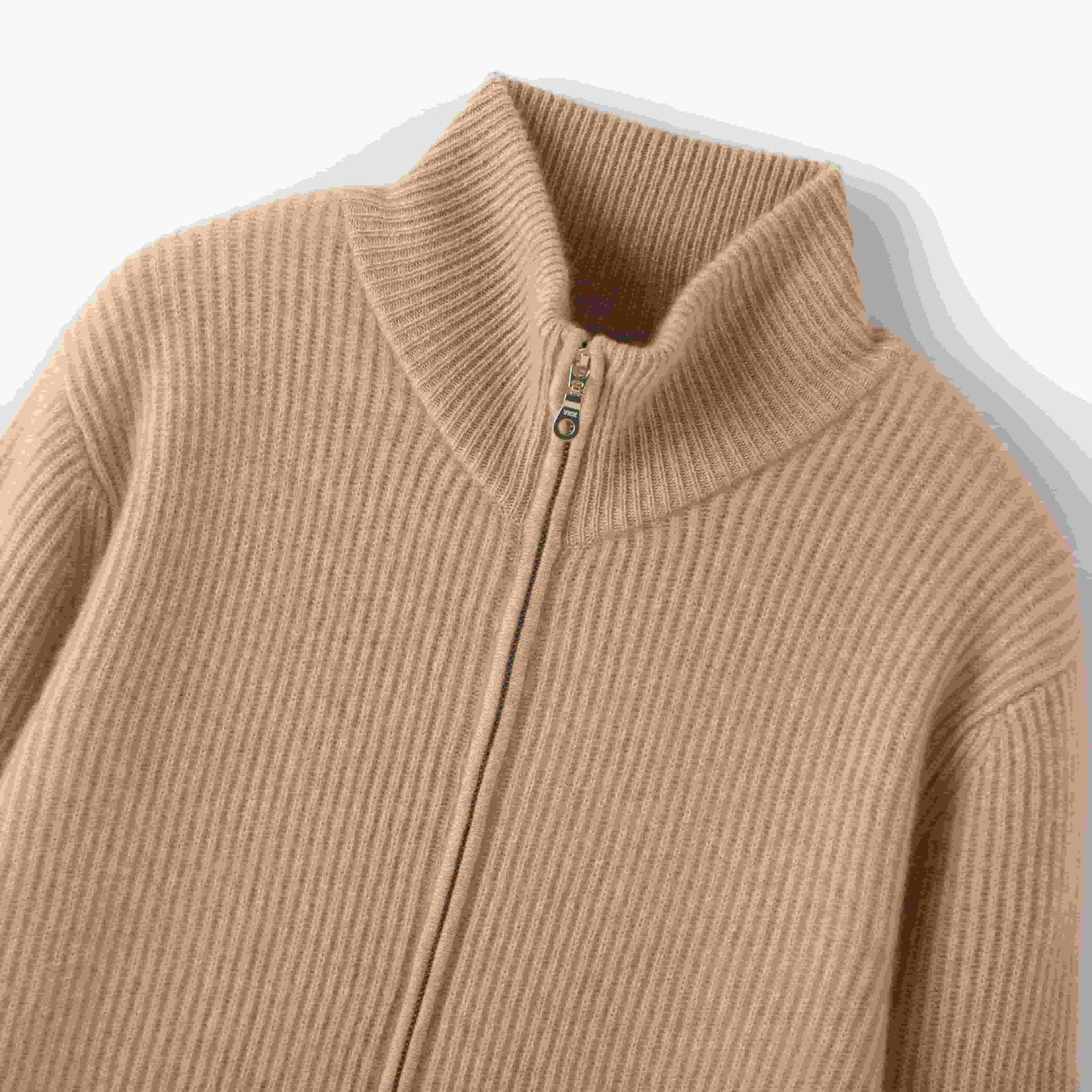 100% cashmere Fashionable warm double head zipper men's cashmere jacket