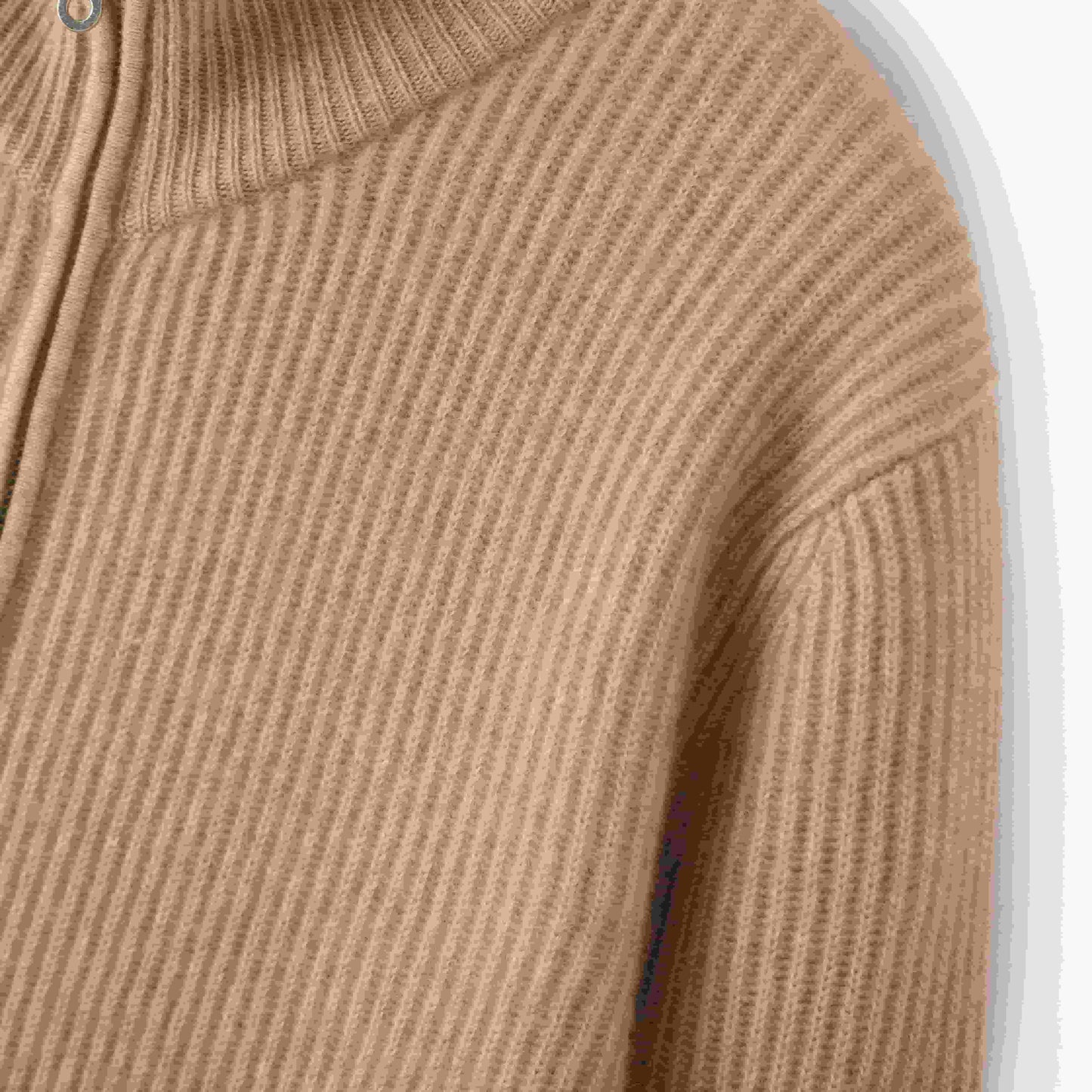 100% cashmere Fashionable warm double head zipper men's cashmere jacket