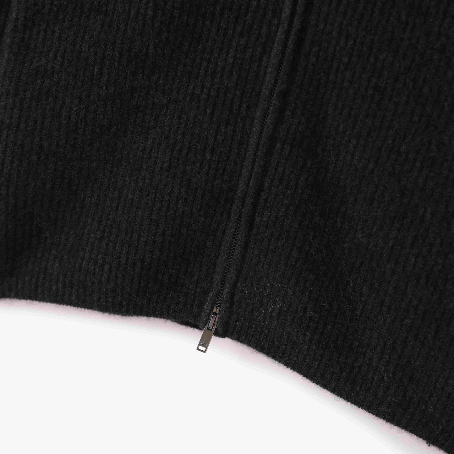 100% cashmere Fashionable warm double head zipper men's cashmere jacket