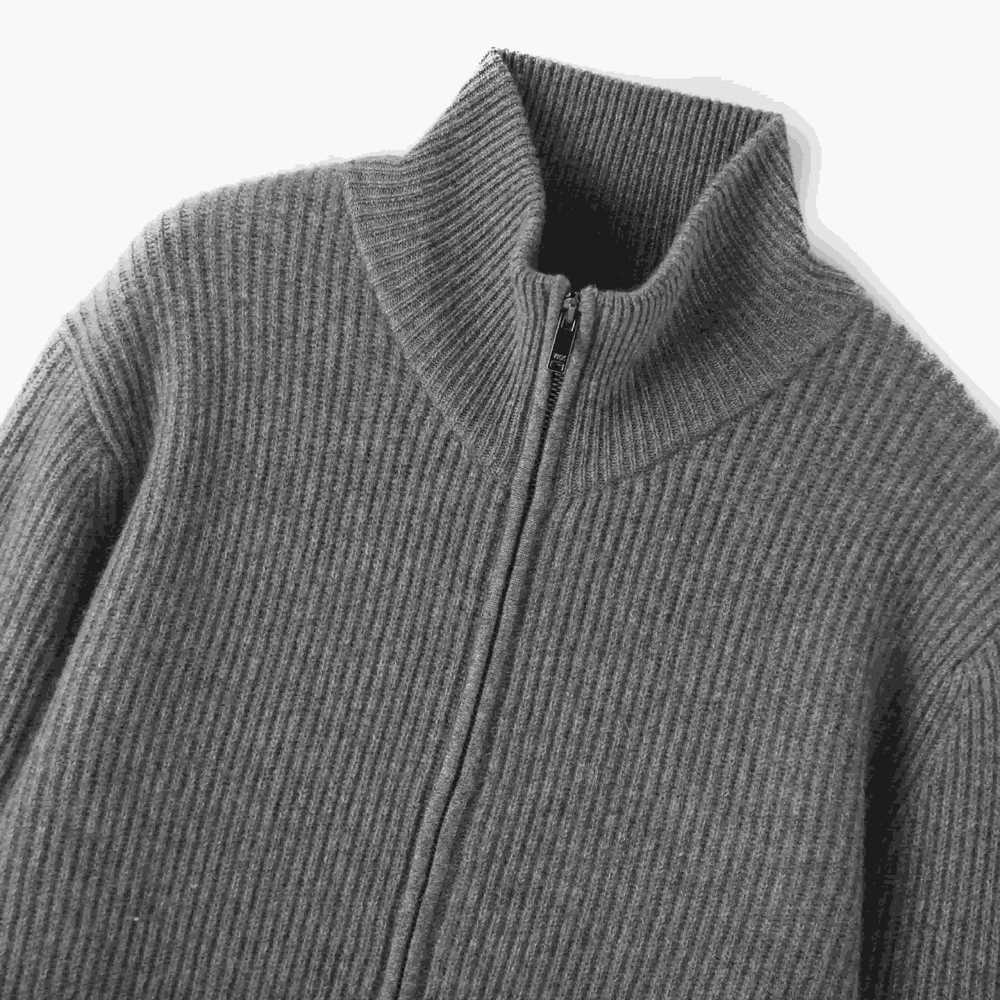 100% cashmere Fashionable warm double head zipper men's cashmere jacket