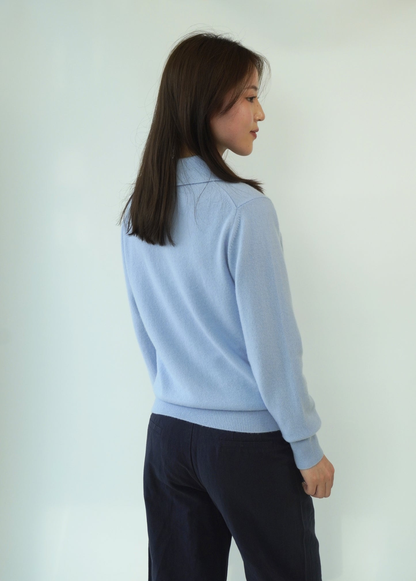 100% cashmere Warm and cozy women's cashmere polo shirt