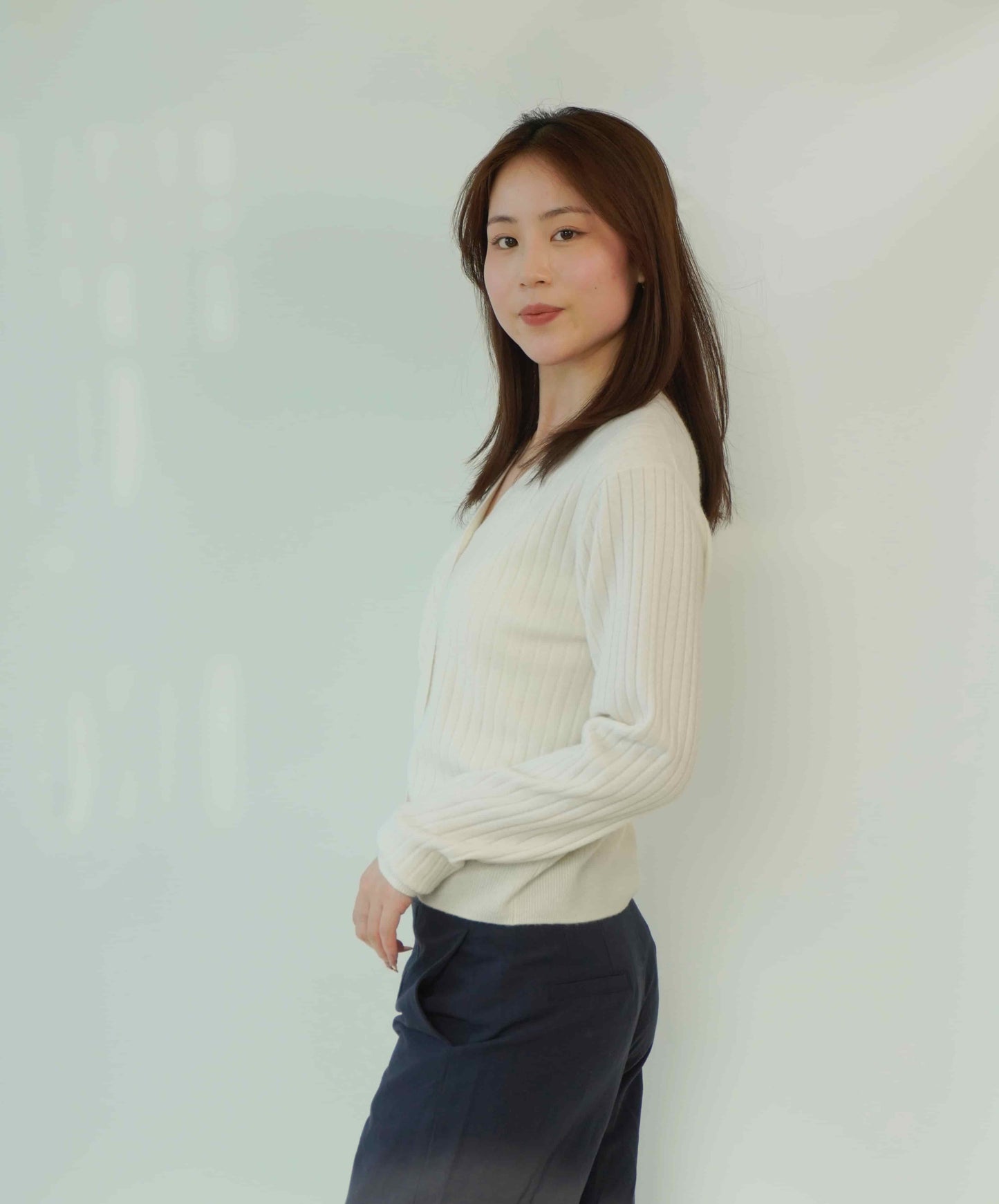 100% Cashmere Elegant Sexy Classic Cardigan Cashmere Sweater