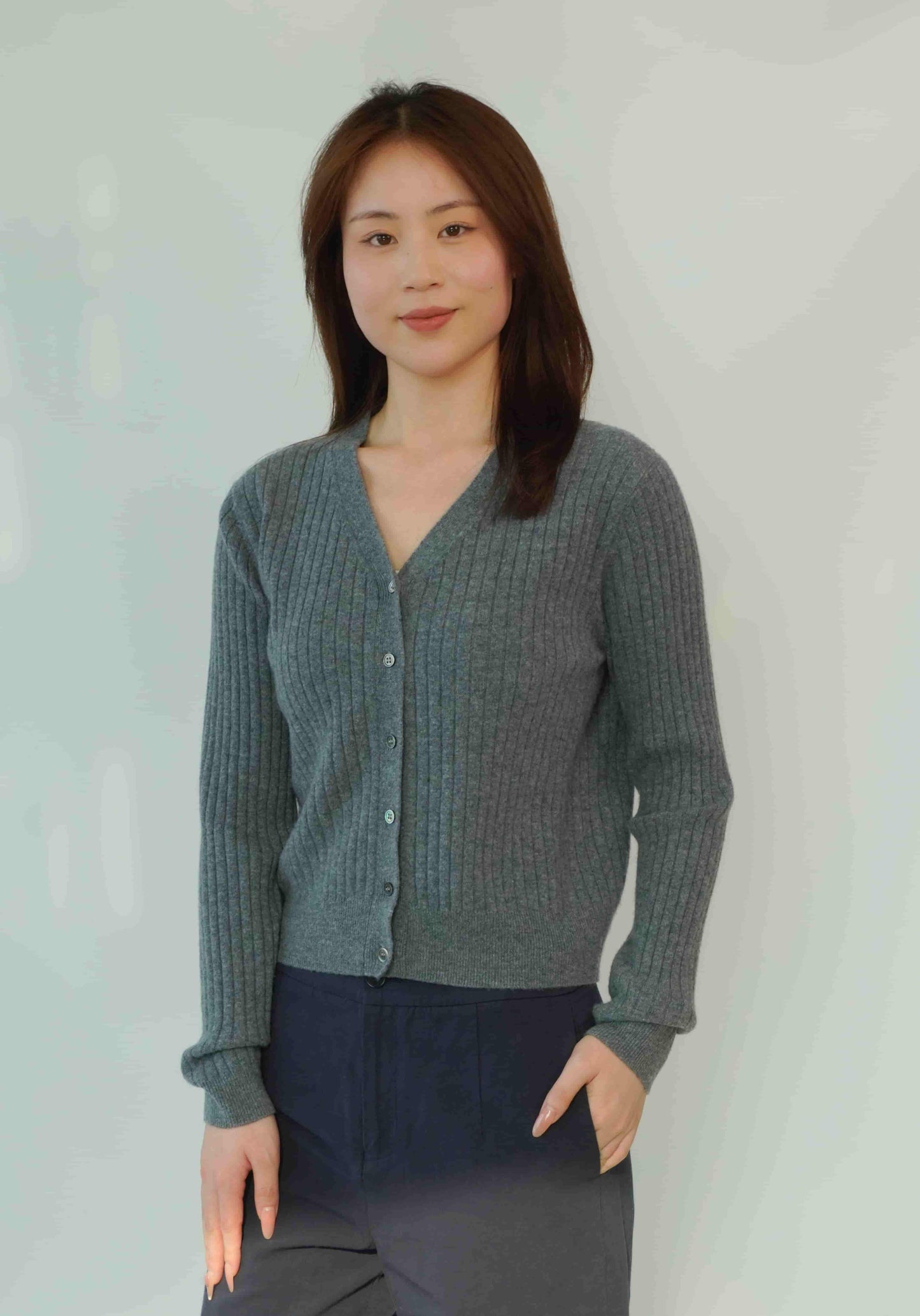 100% Cashmere Elegant Sexy Classic Cardigan Cashmere Sweater