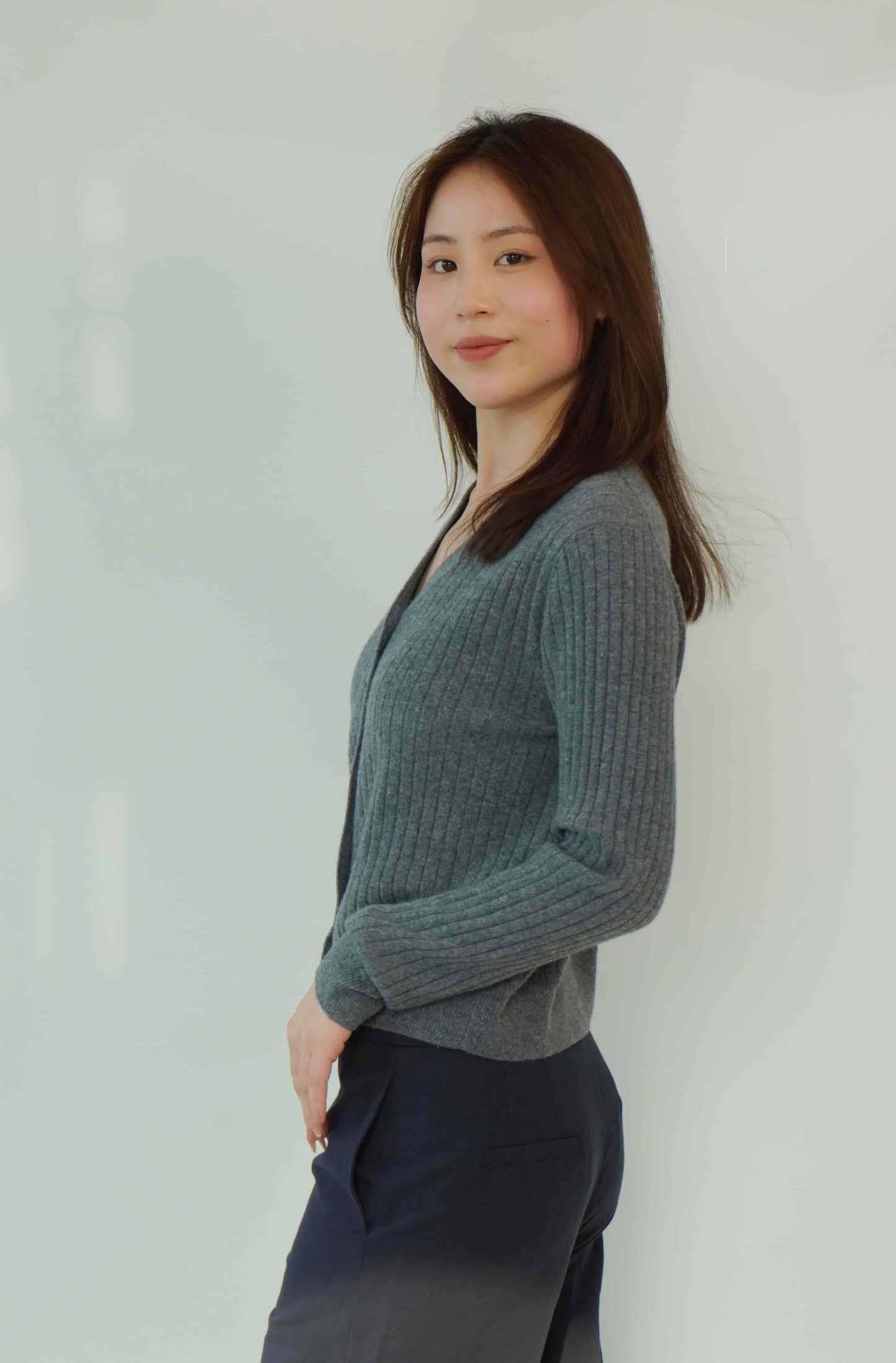 100% Cashmere Elegant Sexy Classic Cardigan Cashmere Sweater