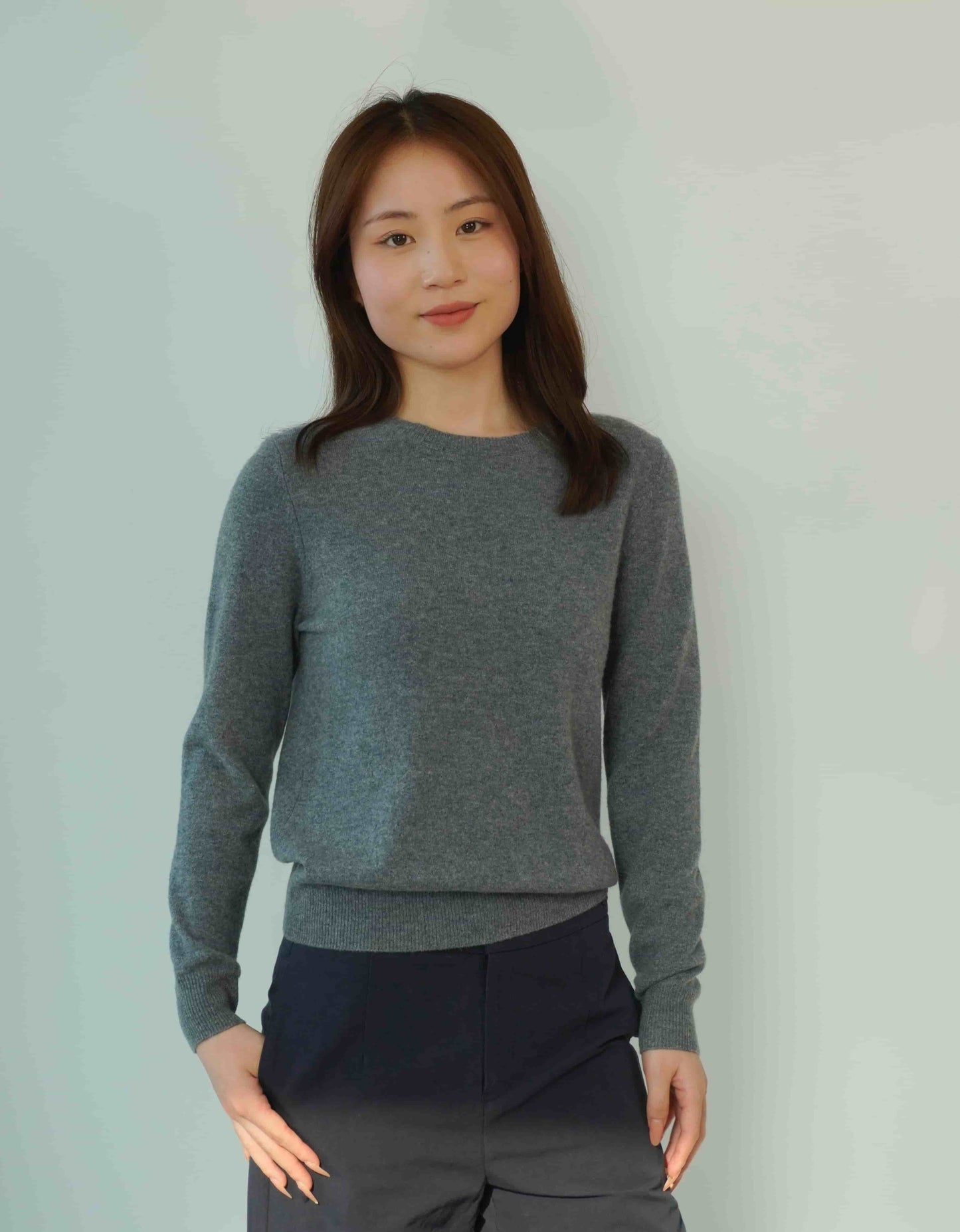 100% Cashmere Crew Neck Classic Soft Warm Exclusive Design Cashmere Sweater