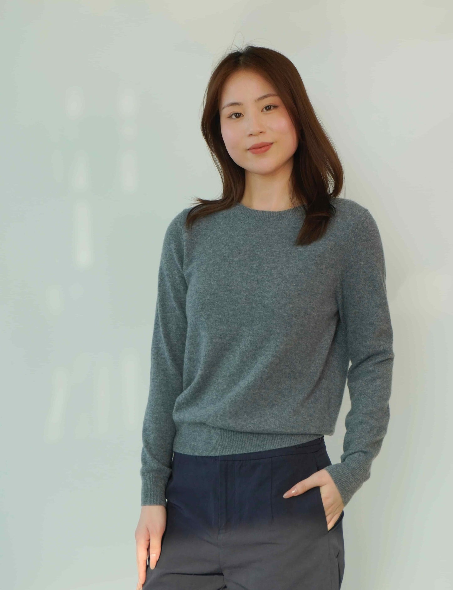 100% Cashmere Crew Neck Classic Soft Warm Exclusive Design Cashmere Sweater