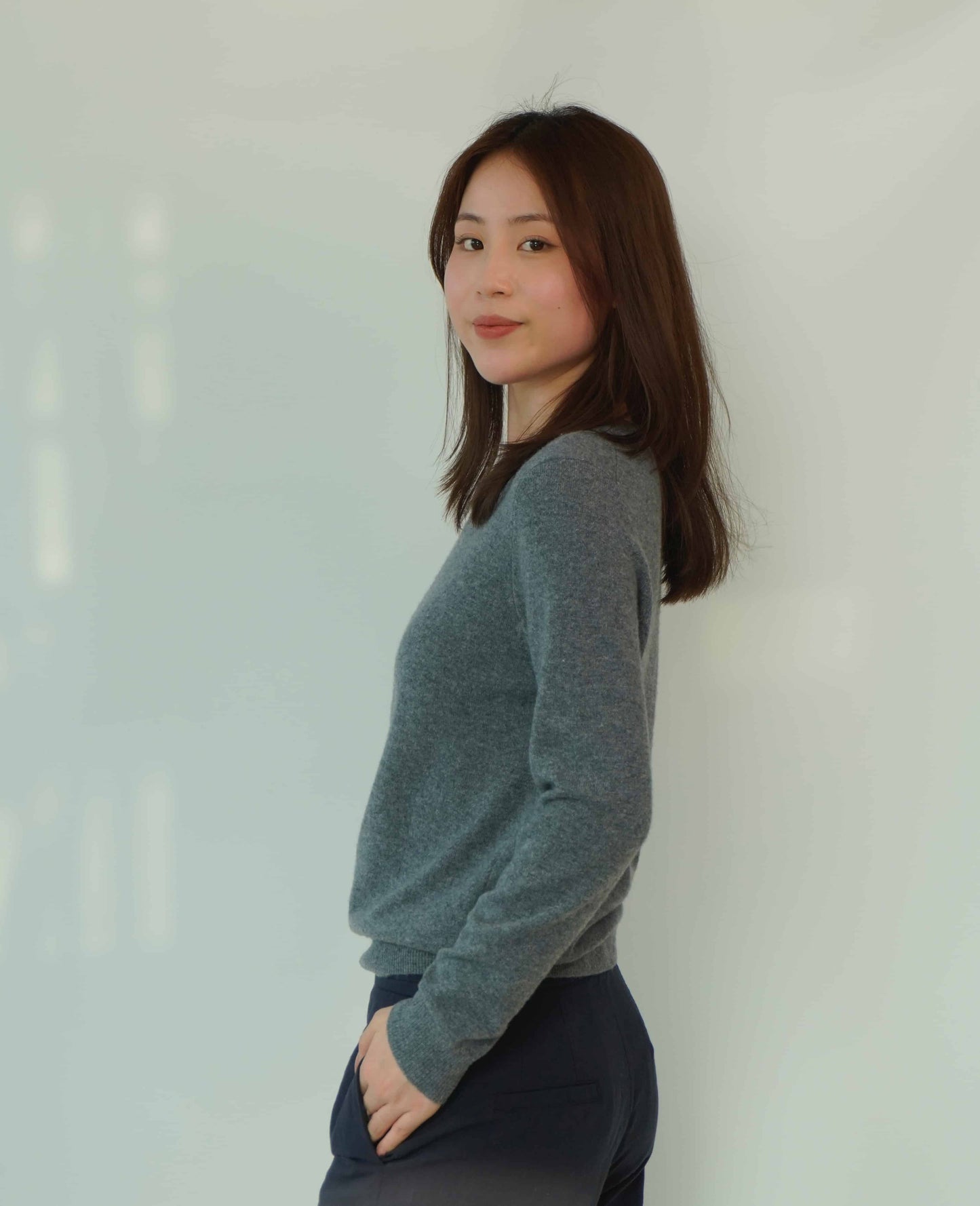 100% Cashmere Crew Neck Classic Soft Warm Exclusive Design Cashmere Sweater