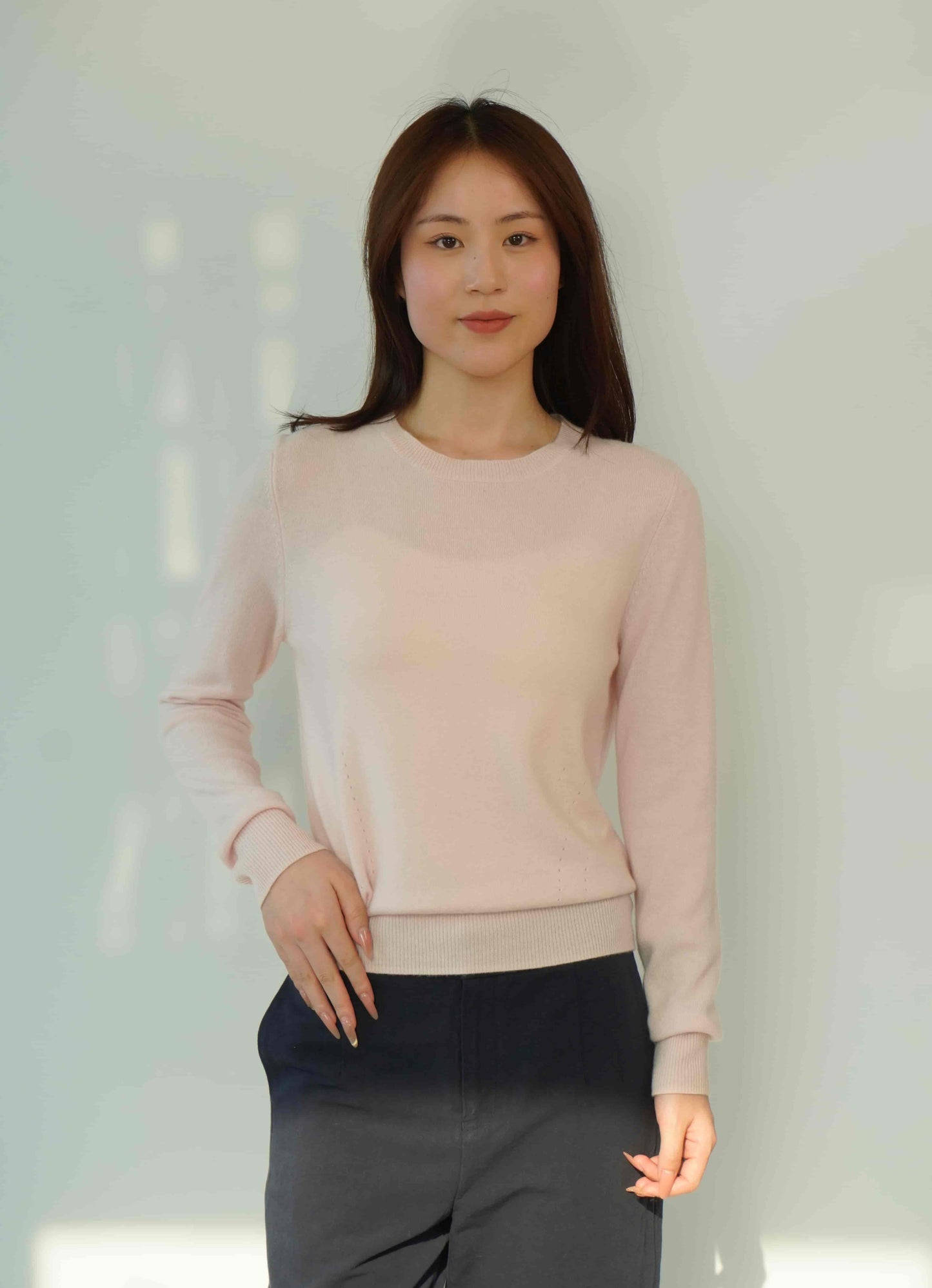 100% Cashmere Crew Neck Classic Soft Warm Exclusive Design Cashmere Sweater