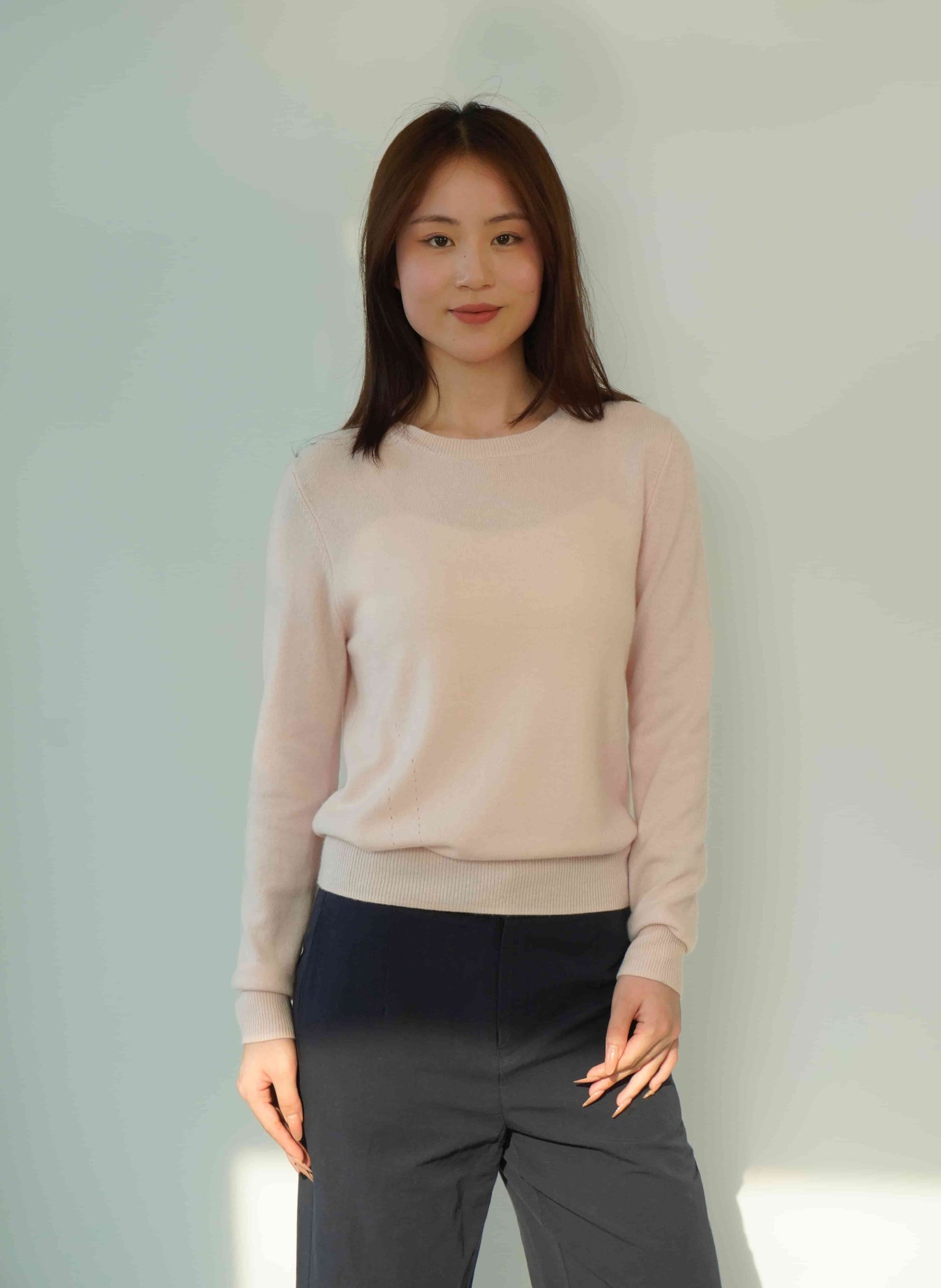 100% Cashmere Crew Neck Classic Soft Warm Exclusive Design Cashmere Sweater