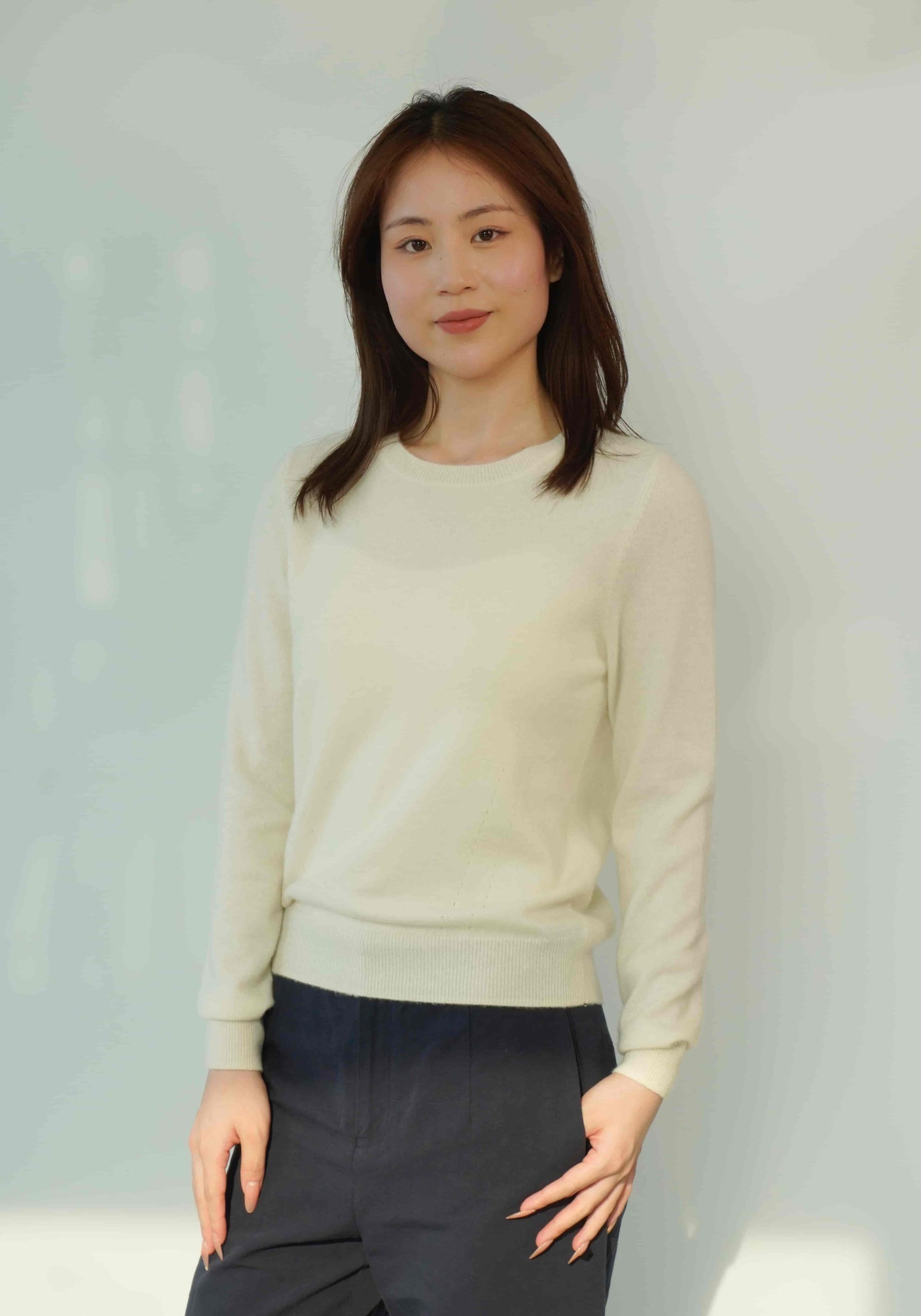 100% Cashmere Crew Neck Classic Soft Warm Exclusive Design Cashmere Sweater