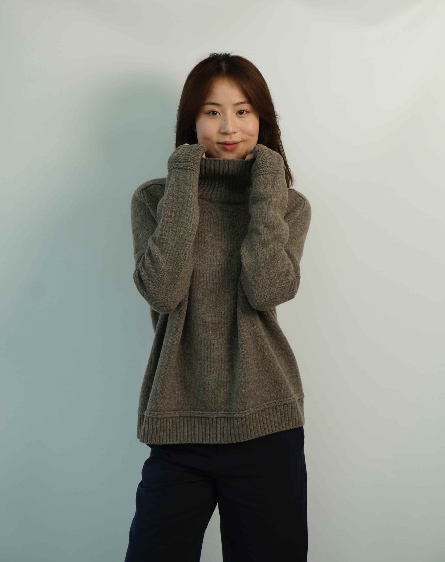 100% Cashmere High Neck Fashion Warm Cashmere Sweater