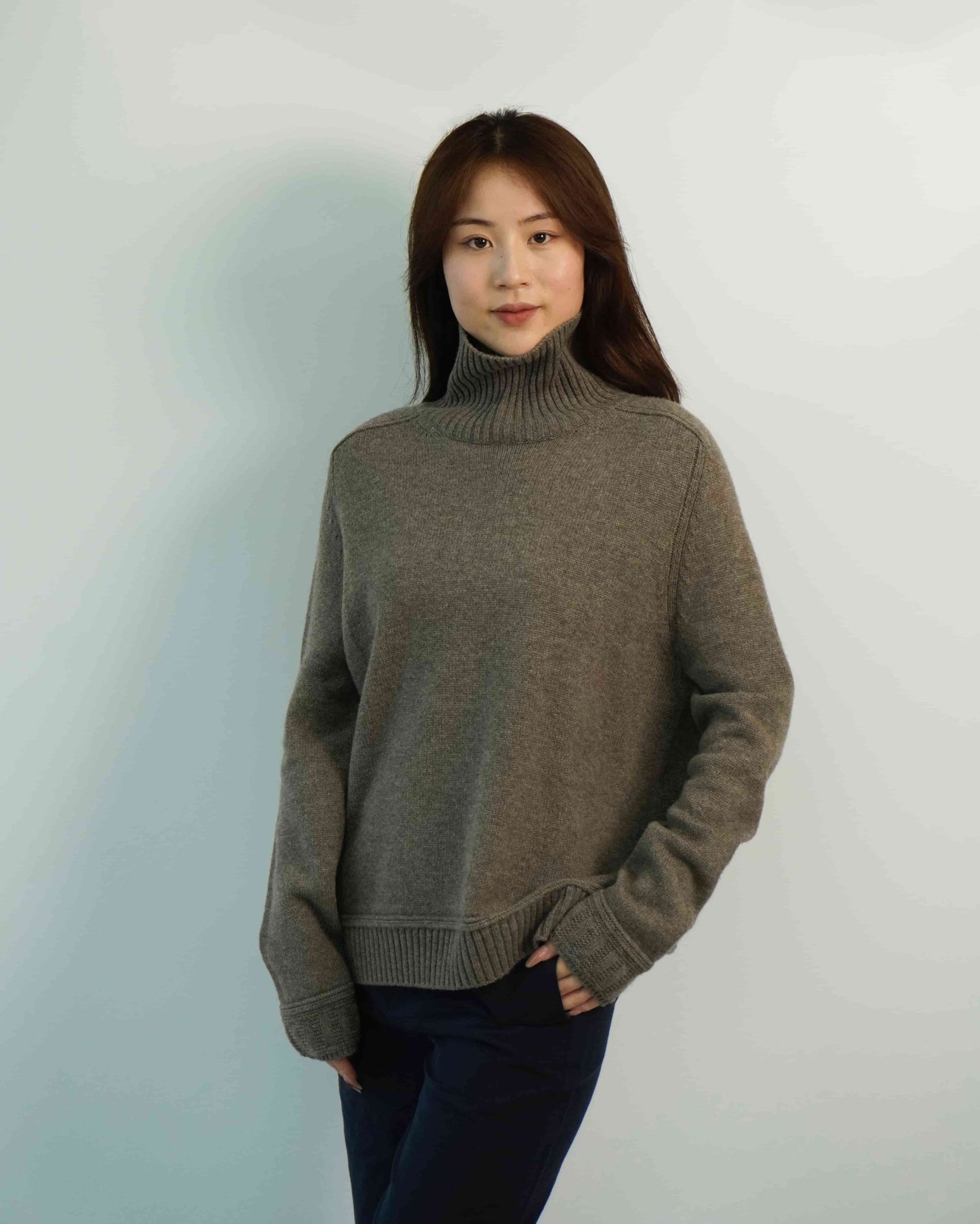 100% Cashmere High Neck Fashion Warm Cashmere Sweater