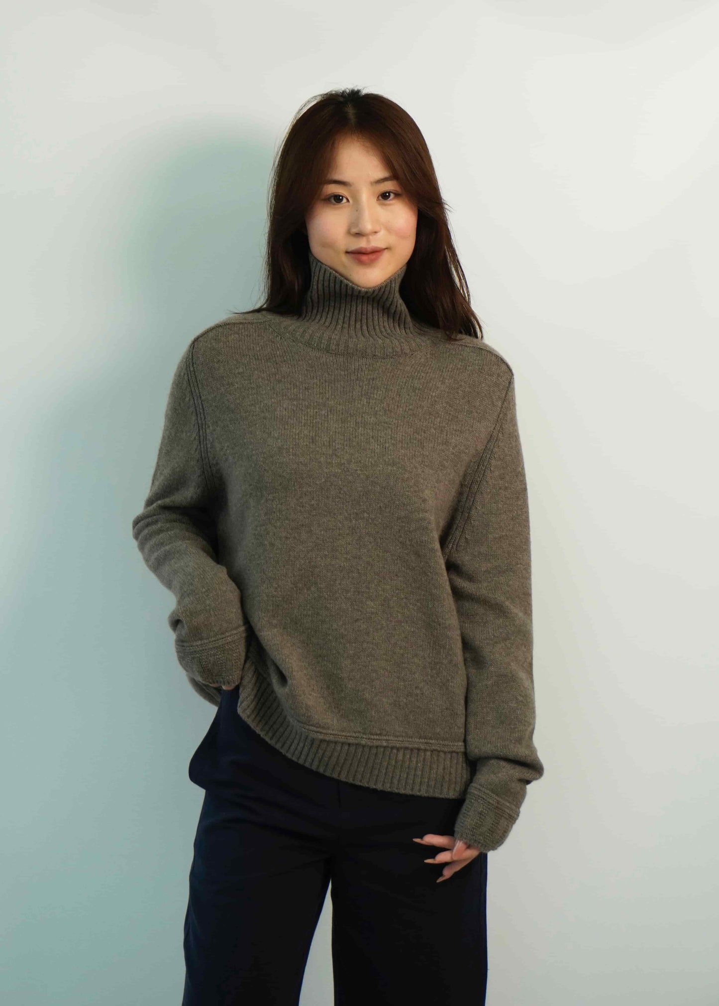 100% Cashmere High Neck Fashion Warm Cashmere Sweater