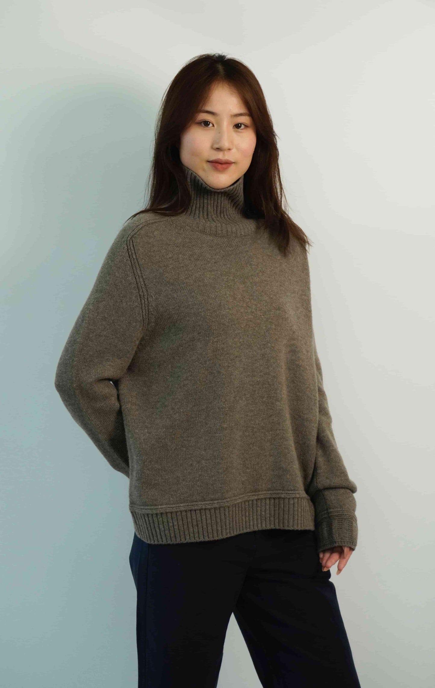 100% Cashmere High Neck Fashion Warm Cashmere Sweater