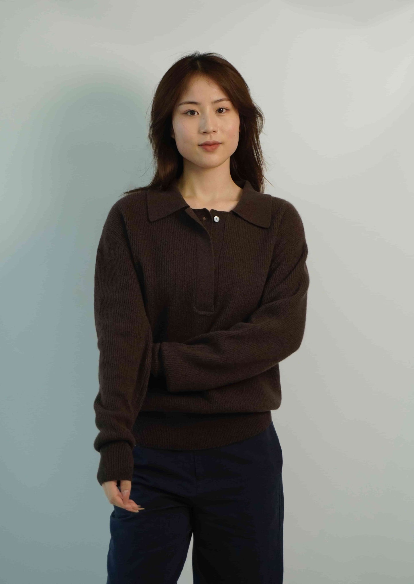 100% cashmere Warm, soft, elegant, handsome and versatile polo neck jacket cashmere sweater