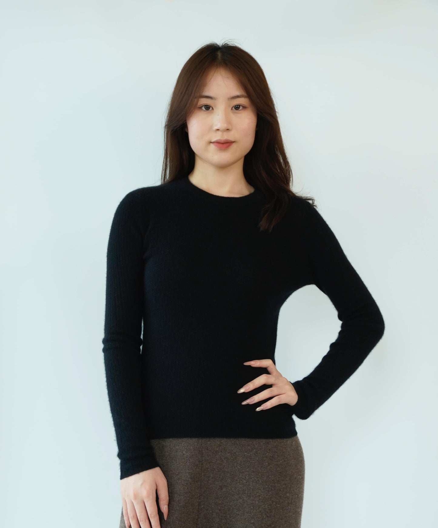 100% Cashmere Soft, cozy, breathable and elegant ladies worsted cashmere sweater