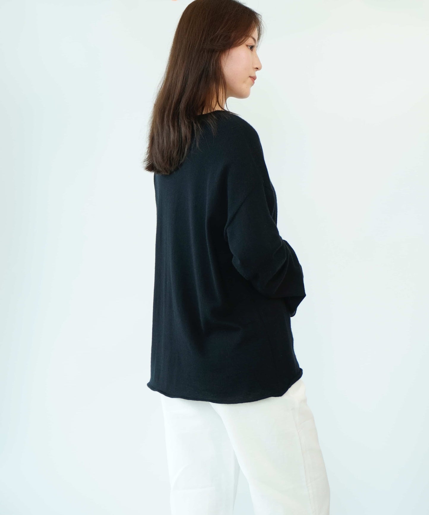 100% cashmere top quality worsted super soft and delicate ladies loose cashmere sweater