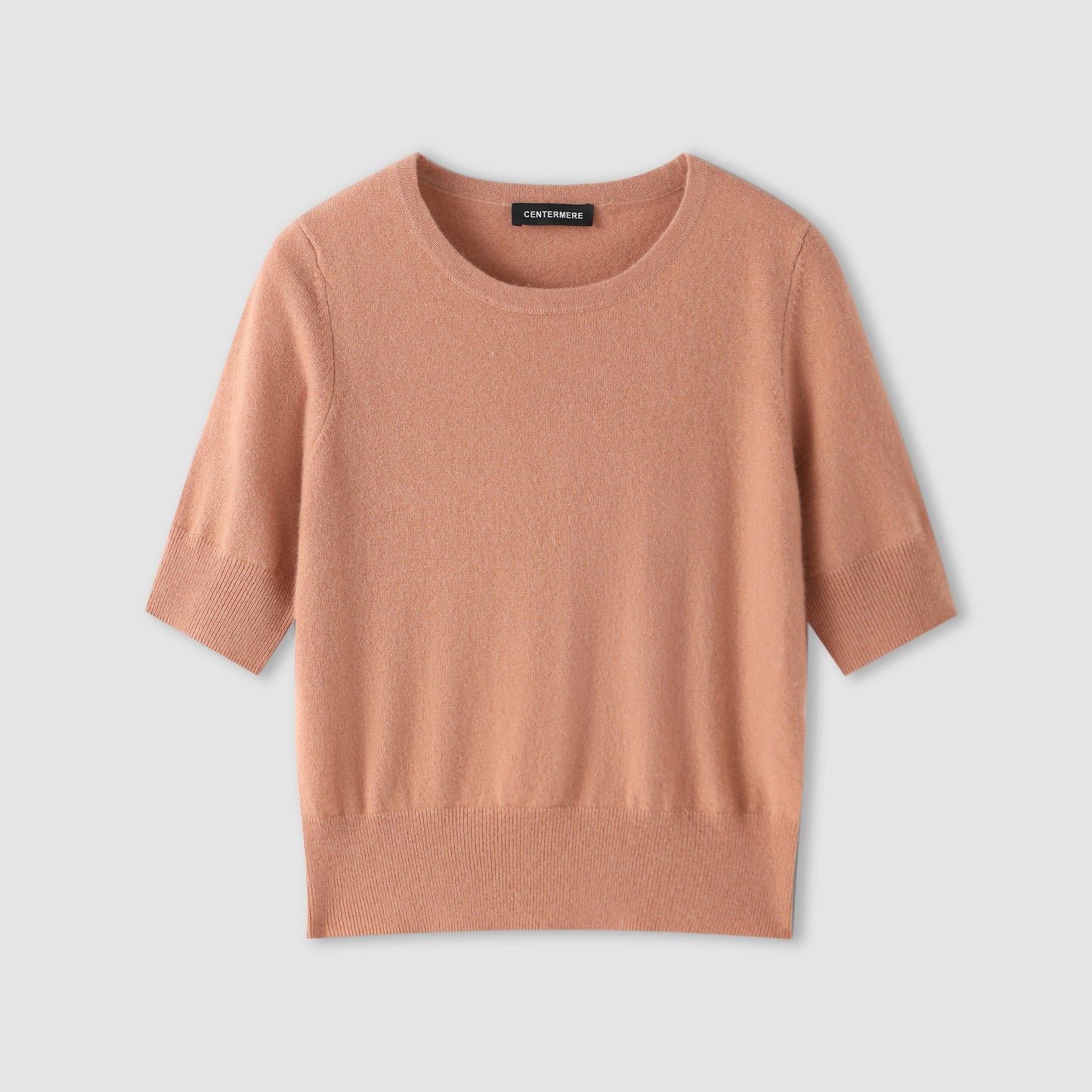 100% Cashmere Short Sleeve Slim Elegant Women's Top